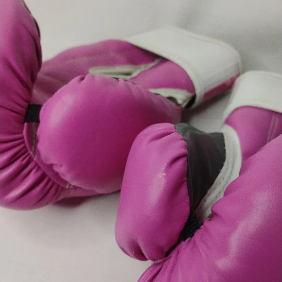 Women's Ta12 Everlast Pink Vegan Leather 12oz Boxing Gloves Training Gym Cardio - Picture 9 of 10